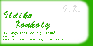 ildiko konkoly business card